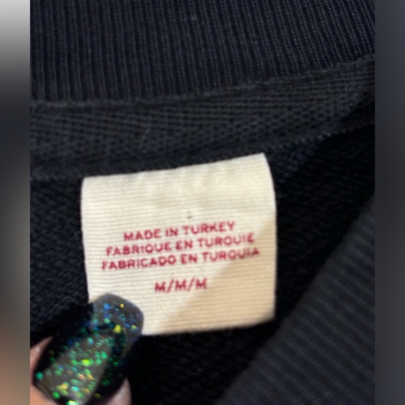 Levis Mens Black Camo Pullover Crew Neck Sweater - Size Medium - Picture 5 of 7